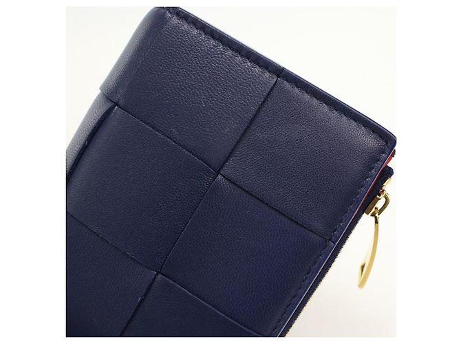 Cartera bi-fold Cassette para mujer Bottega Veneta Azul marino - vista 7