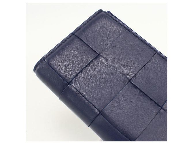 Cartera bi-fold Cassette para mujer Bottega Veneta Azul marino - vista 8
