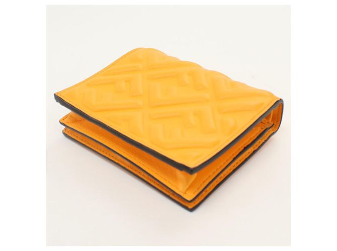 Fendi Bi-Fold Geldbörse Orange Leder - Ansicht 2