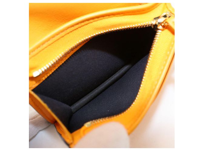 Fendi Bi-Fold Geldbörse Orange Leder - Ansicht 4