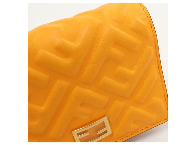Fendi Bi-Fold Geldbörse Orange Leder - Ansicht 6
