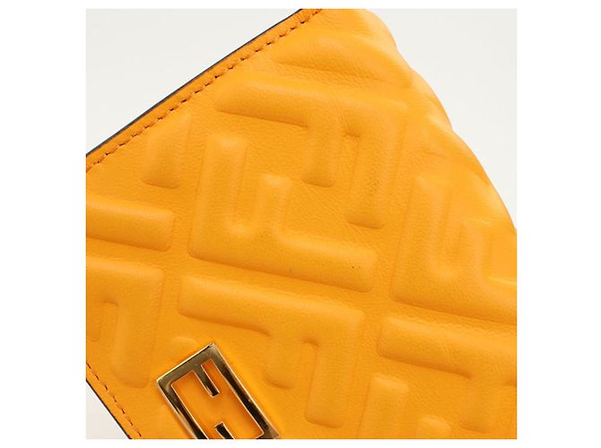 Fendi Bi-Fold Geldbörse Orange Leder - Ansicht 7
