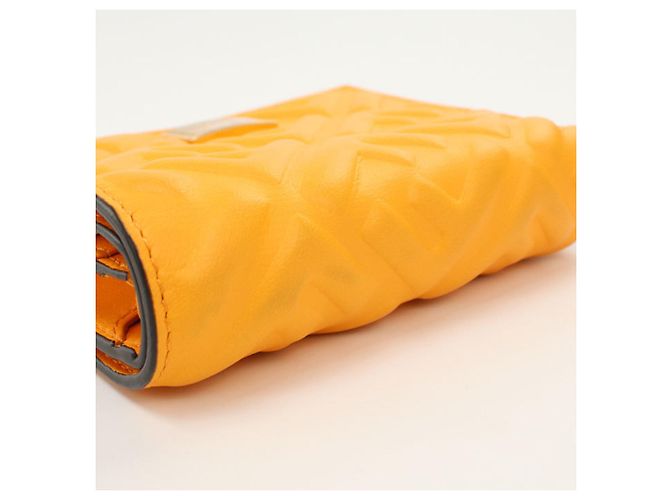 Fendi Bi-Fold Geldbörse Orange Leder - Ansicht 8