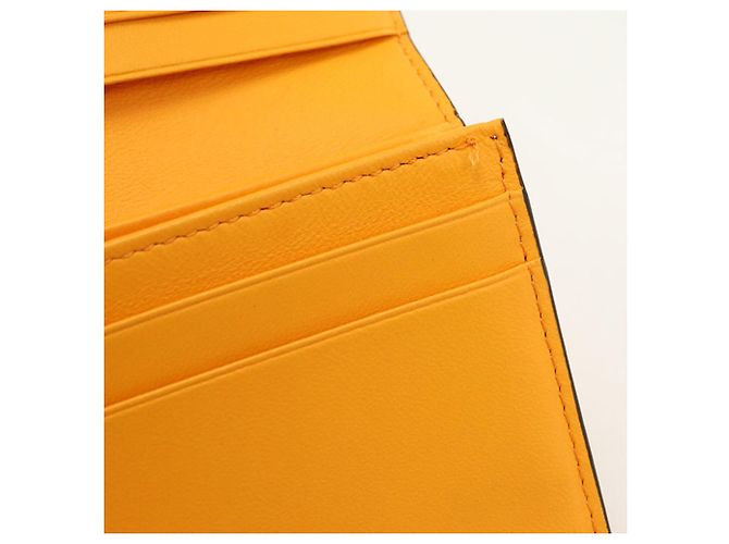Fendi Bi-Fold Geldbörse Orange Leder - Ansicht 9