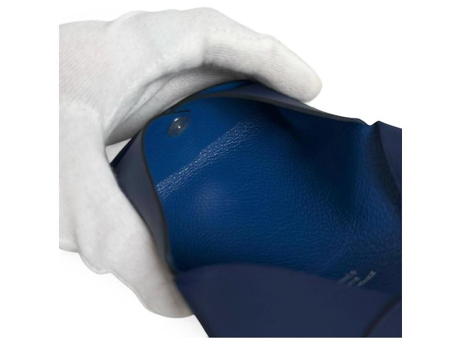 Hermès Hermes Calvi Duo Compact Card Case Azul - vista 6