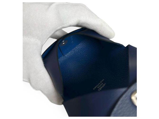 Hermès Hermes Calvi Duo Compact Card Case Azul - vista 7
