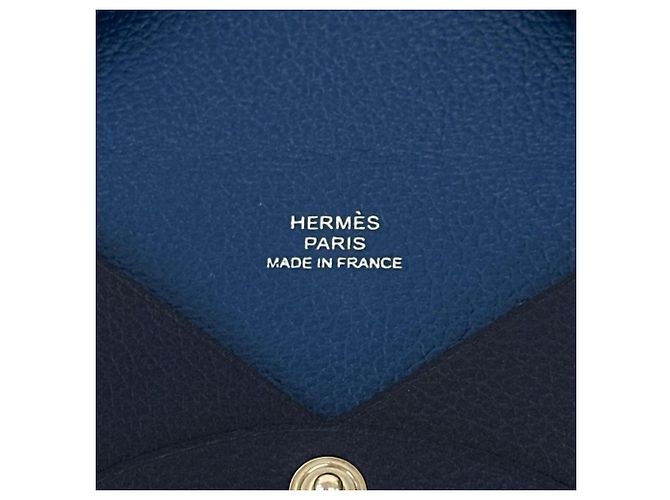 Hermès Hermes Calvi Duo Compact Card Case Azul - vista 9
