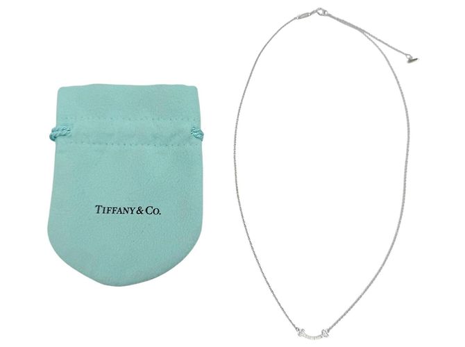 Tiffany & Co Collana con pendente Tiffany T Smile Mini D'oro - vista 2