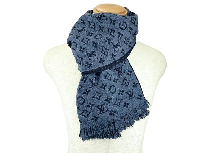Stola in lana Louis Vuitton in blu - vista 2