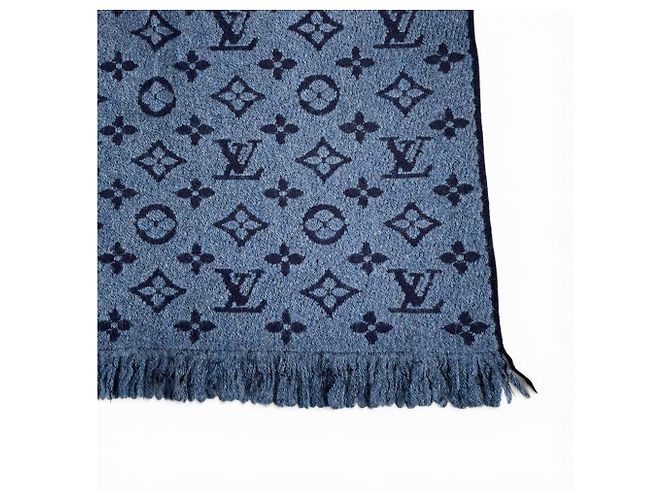 Stola in lana Louis Vuitton in blu - vista 4