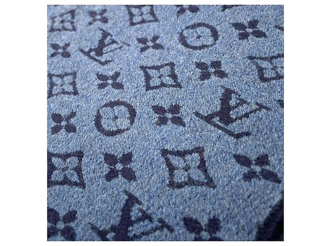 Stola in lana Louis Vuitton in blu - vista 5