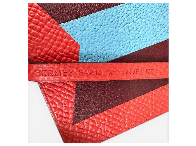 Hermès Hermes Lettre au Carré Initial M Handbag Charm Rosso Blu - vista 6