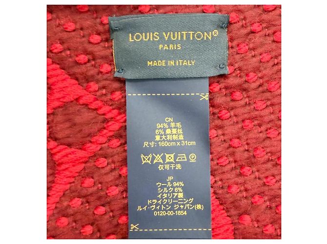 Louis Vuitton Ruby Monogram Stole Red - view 7