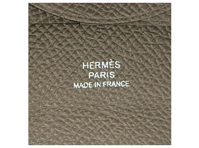 Hermès Monedero Hermes Bastia Veau Epsom Etoupe Gris pardo - vista 7