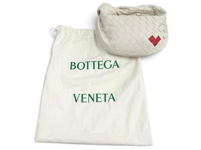 Borsa Bottega Veneta Mini Jodie Heart Bianco Rosso - vista 2