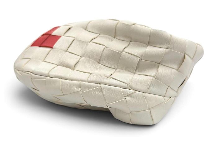 Borsa Bottega Veneta Mini Jodie Heart Bianco Rosso - vista 4