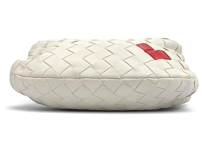 Borsa Bottega Veneta Mini Jodie Heart Bianco Rosso - vista 5