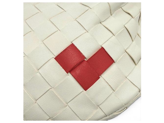 Borsa Bottega Veneta Mini Jodie Heart Bianco Rosso - vista 9