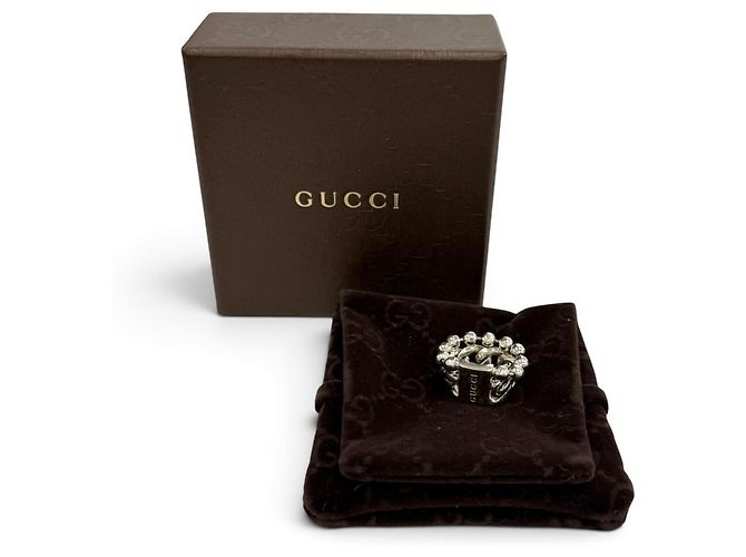 Gucci Ring aus Sterlingsilber mit Kugelkette - Ansicht 2