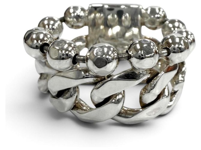 Gucci Ring aus Sterlingsilber mit Kugelkette - Ansicht 4
