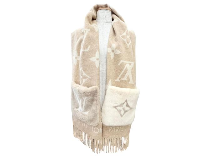 Stola in cashmere e seta Louis Vuitton Beige - vista 3