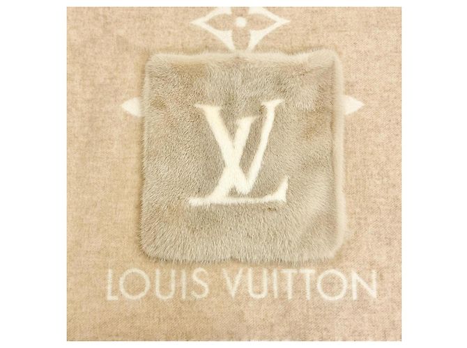Stola in cashmere e seta Louis Vuitton Beige - vista 7