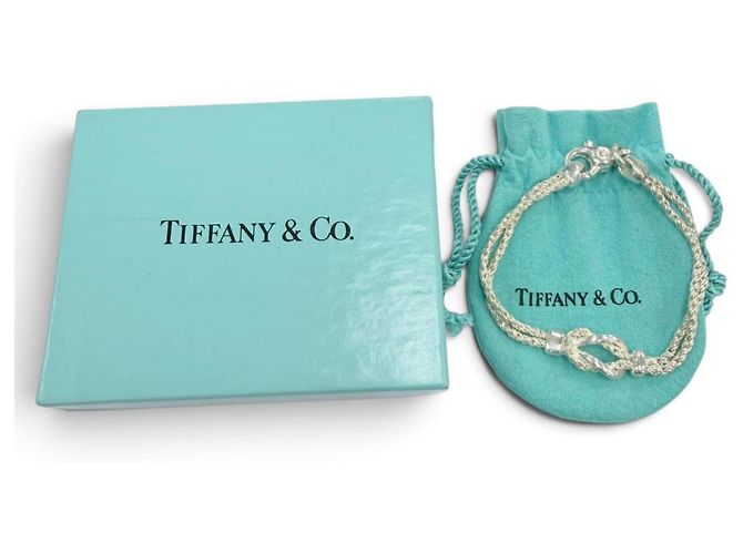 Tiffany & Co Bracciale con charm Tiffany Vintage Double Glove Argento - vista 2