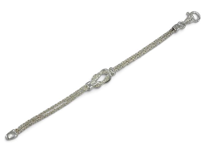 Tiffany & Co Bracciale con charm Tiffany Vintage Double Glove Argento - vista 5