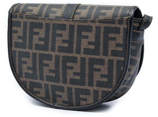 Bolso crossbody Fendi de lona Zucca marrón Castaño - vista 2