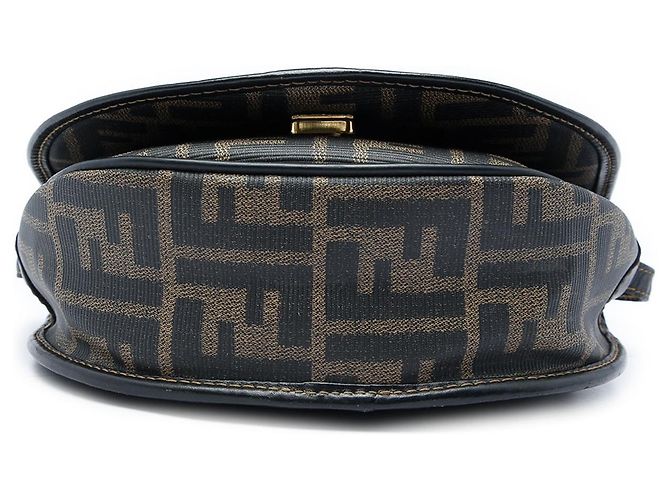 Bolso crossbody Fendi de lona Zucca marrón Castaño - vista 3