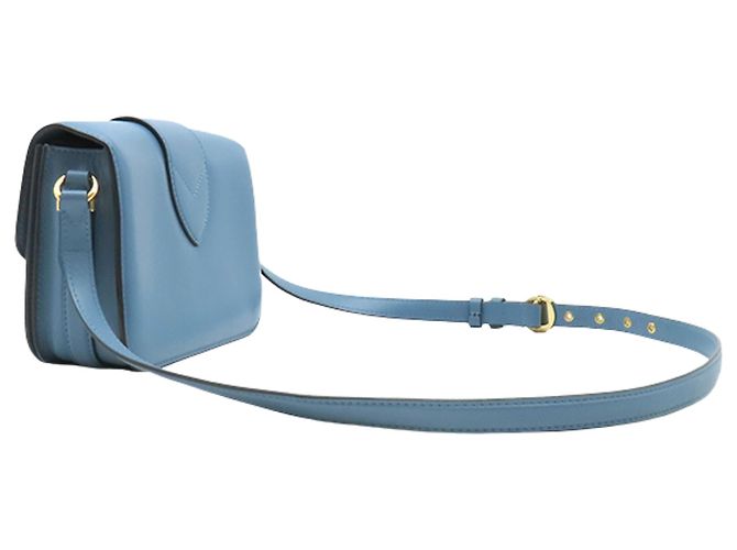 Louis Vuitton Blue Calfskin LV Pont 9 Soft MM Blu chiaro - vista 12