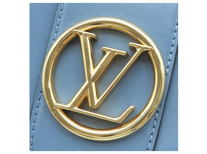 Louis Vuitton Blue Calfskin LV Pont 9 Soft MM Blu chiaro - vista 5