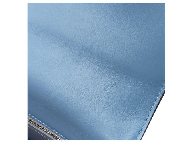 Louis Vuitton Blue Calfskin LV Pont 9 Soft MM Blu chiaro - vista 9