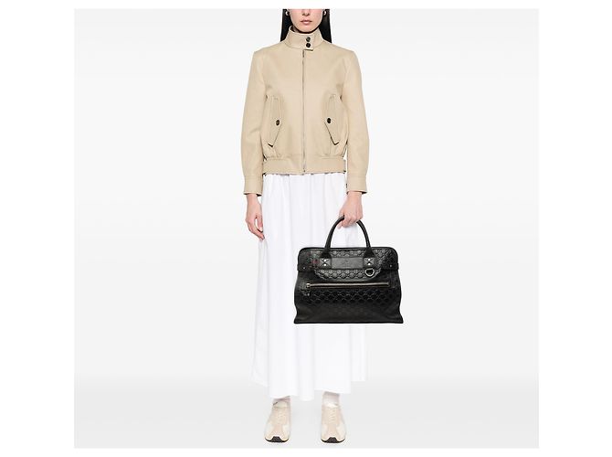 Borsa Business Gucci Black Guccissima Web Nero - vista 8