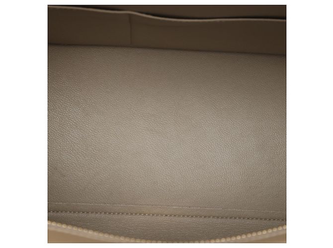 Céline Celine Beige Small Bicolor Leather Trapeze Satchel - view 4