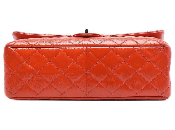Chanel Orange Quilted Patent Caviar Reissue 2.55 Double Flap 226 Arancione - vista 3