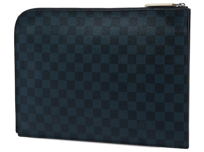 Louis Vuitton Blue Damier Cobalt Americas Cup Pochette Jour GM Blu navy - vista 2