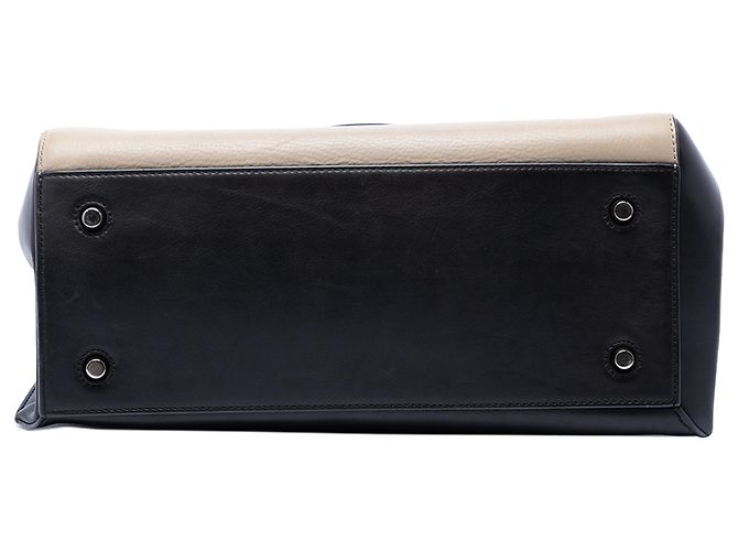 Céline Celine Black Medium Bicolor Leather Edge Handbag - view 3