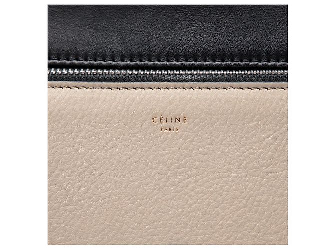 Céline Celine Black Medium Bicolor Leather Edge Handbag - view 5
