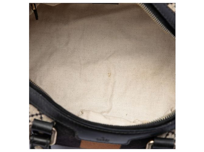 Bolsa Boston Gucci Joy em lona Diamante bege, tamanho Small, com banda Web - vista 4