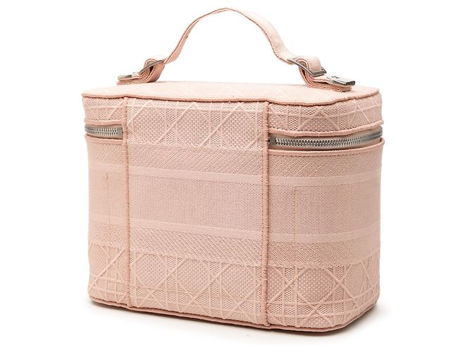 Necessaire Dior Pink Diortravel Canvas Cannage D Lite Rosa - vista 2