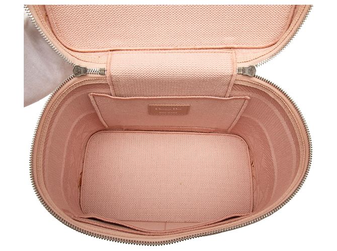 Necessaire Dior Pink Diortravel Canvas Cannage D Lite Rosa - vista 4