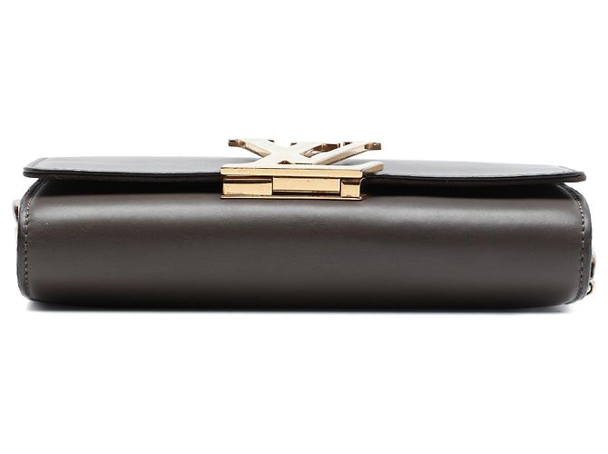 Louis Vuitton Louise Chain GM in pelle di vitello marrone Taupe - vista 3