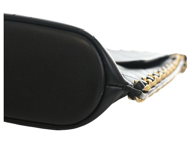 Chanel Black Small Quilted Calfskin Chain Hobo Flap Noir - vue 11