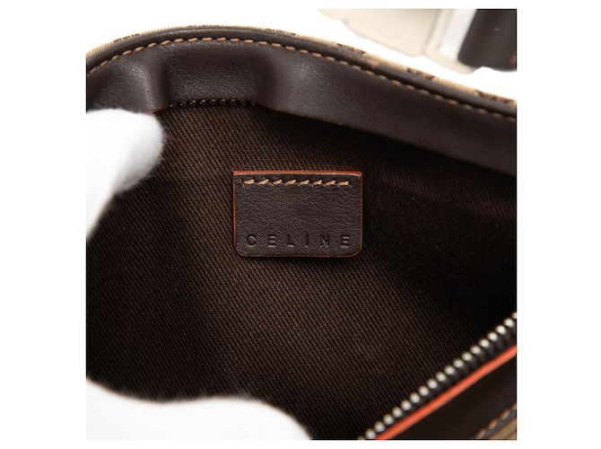 Belt Bag Céline Borsa cintura Celine Beige Macadam Canvas a doppia tasca - vista 5