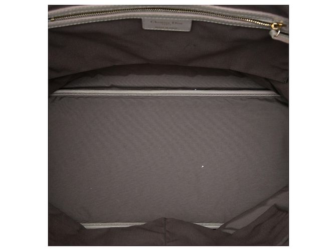 Dior Panarea Tote Large aus beschichtetem Canvas Cannage Grau Braun - Ansicht 4