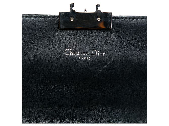 Borsa a tracolla Miss Dior Promenade in pelle di agnello e vernice nera Cannage Dior Nero - vista 5