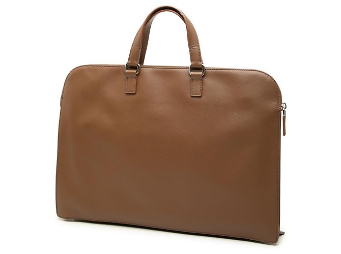 Borsa Business Prada in Saffiano Marrone - vista 2