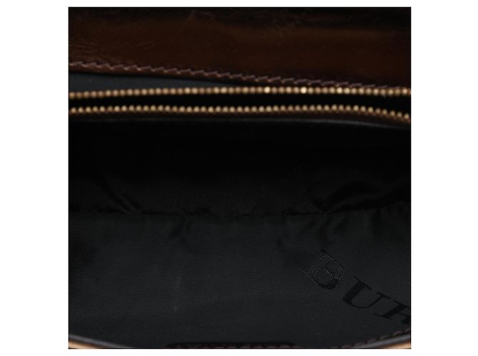 Burberry Brown Metallic Woven Calfskin and Suede Flap Braun Bronze - Ansicht 4