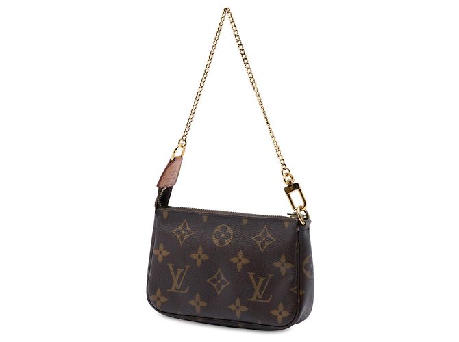 Louis Vuitton Brown Monogram Mini Pochette Accessoires Marrone - vista 2